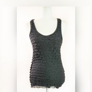 Grey Ruffled Razor Back Tank